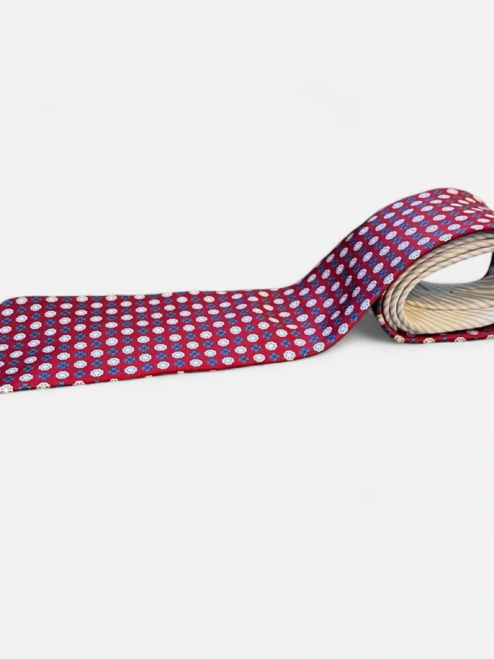 Tommy Hilfiger Classic Red Floral Silk Tie